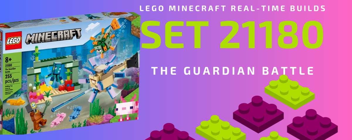 LEGO Minecraft Set 21180 | The Guardian Battle | Real-Time Build | VenturaMomLife